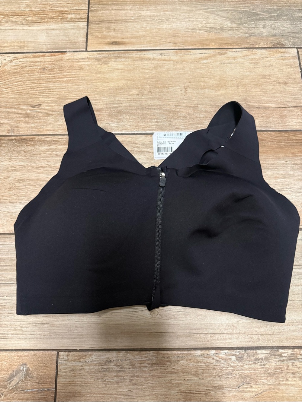 lululemon athletica Black Front-Zip Supportive Sports Bra